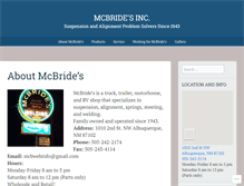Tablet Screenshot of mcbridesinc.com